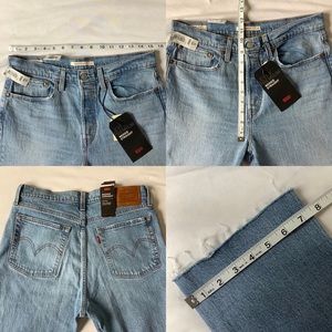 levis wedgie straight high rise blue jeans 30 x 26
